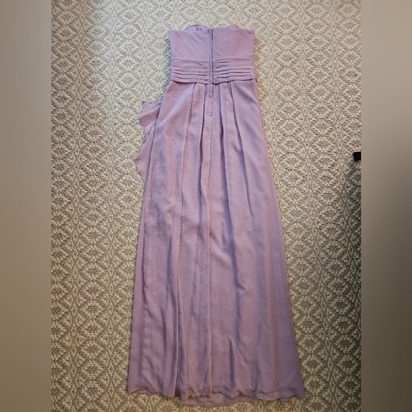 Lilac Long Strapless Dress - Picture 4 of 4